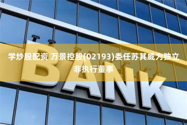 学炒股配资 万景控股(02193)委任苏其威为独立非执行董事