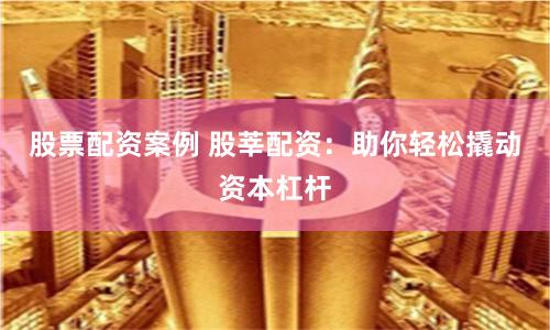 股票配资案例 股莘配资：助你轻松撬动资本杠杆